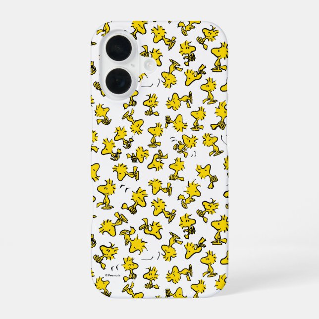 Woodstock Classic Design Pattern iPhone 16 Case (Back)