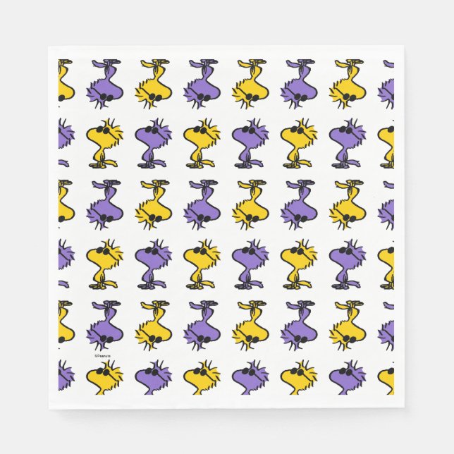 Woodstock Cool Sunglasses Pattern Napkin (Front)