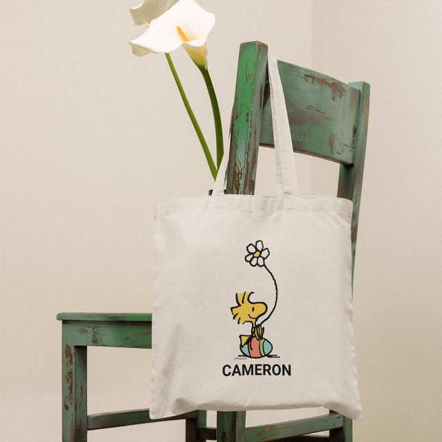 Woodstock Easter Egg Tote Bag (Tote bag on chair)