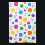 Woodstock Rainbow Polka Dot Pattern Tea Towel<br><div class="desc">This cute design features Snoopy's best friend,  Woodstock in a colourful polka dot pattern.</div>