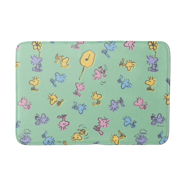 Woodstock Sugar Pop Art Pattern Bath Mat (Front)