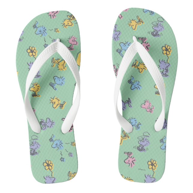 Woodstock Sugar Pop Art Pattern Jandals (Footbed)