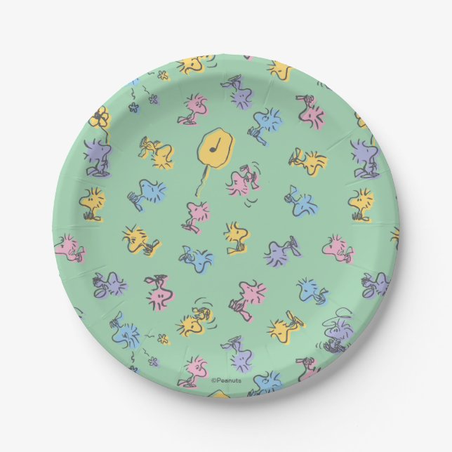 Woodstock Sugar Pop Art Pattern Paper Plate (Front)