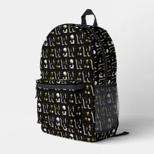 Woodstock Varsity Sports Letter Pattern Printed Backpack