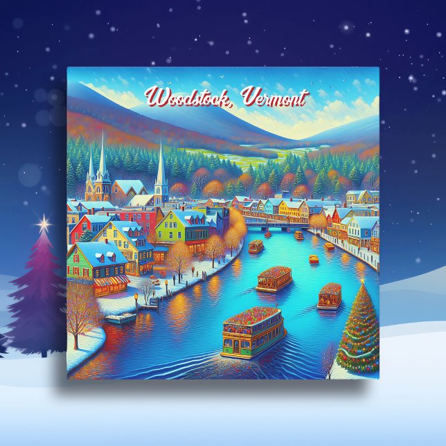Woodstock, Vermont at Christmas time Card (Creator Uploaded)