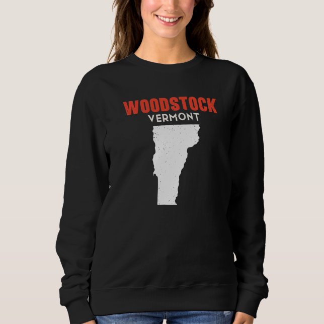 Woodstock Vermont USA State America Travel Vermont Sweatshirt (Front)
