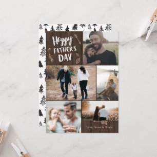 Woodsy 5 Photo Father's Day Card