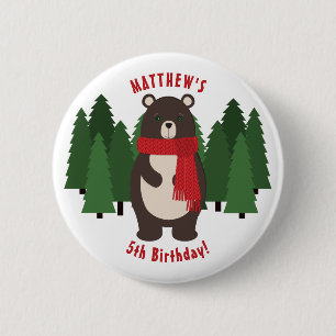 Woodsy Bear 6 Cm Round Badge