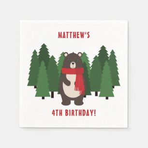 Woodsy Bear Napkin