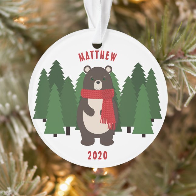 Woodsy Bear Ornament (Tree)