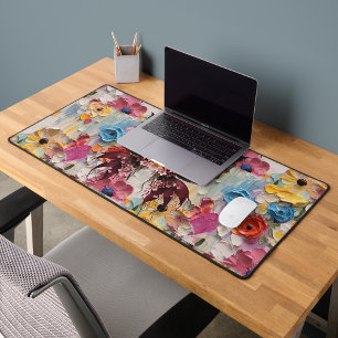 Woodsy Butterfly On Flowers Desk Mat