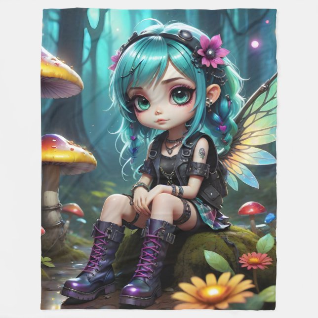 Woodsy Fairy Dollz Fleece Blanket (Front)
