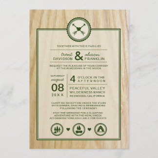 Woodsy Wedding & Glamping Invitation