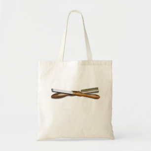 Woodturning Tools Crossed Roughing Gouge and Skew Tote Bag