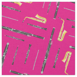 Woodwind Band Instruments Music Musician Pink Fabric