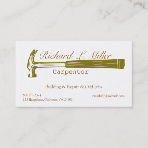 Woodwork Handyman Carpenter Construction Business Card
