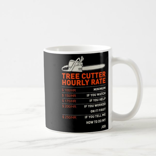 Woodworker And Lumberjack Gift Ideas Mens Tree Cut Coffee Mug (Right)