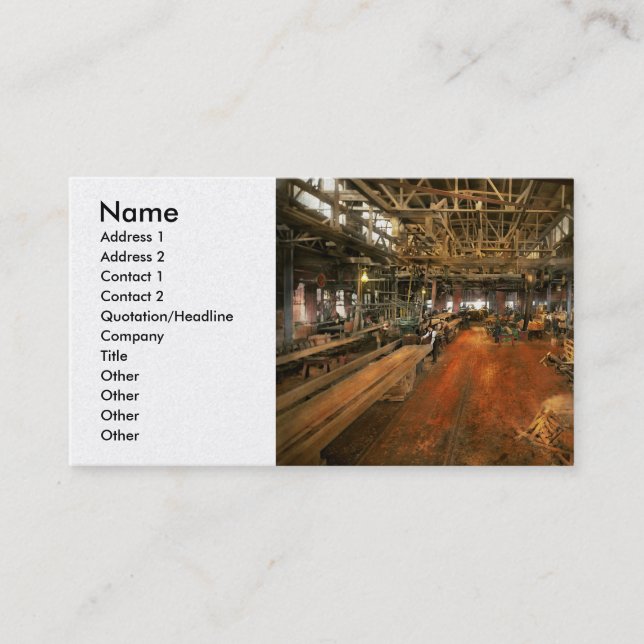 Woodworker - Board Stiff 1905 Business Card (Front)