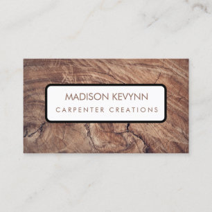 Woodworker - Border Wood Grain Business Card