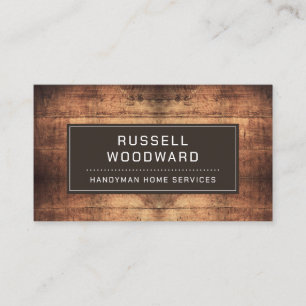 Woodworker Carpenter Handyman Tools Of The Trade Business Card