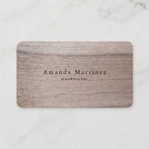 Woodworker Carpenter Minimalist Wood Business Card
