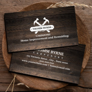 Woodworker / Carpenter Tools Home Improvement Business Card