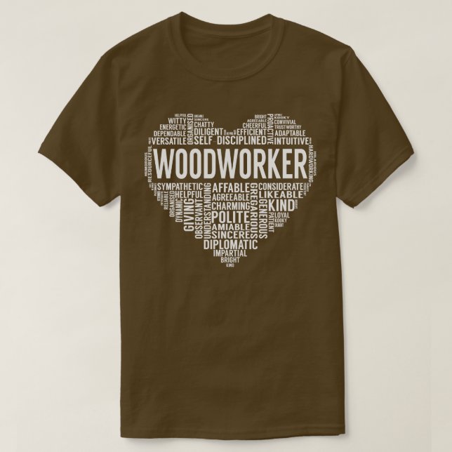 Woodworker Heart T-Shirt (Design Front)