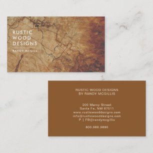 Woodworker Rustic Wood Business Card