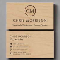 Woodworker Rustic Wood Monogram Professional