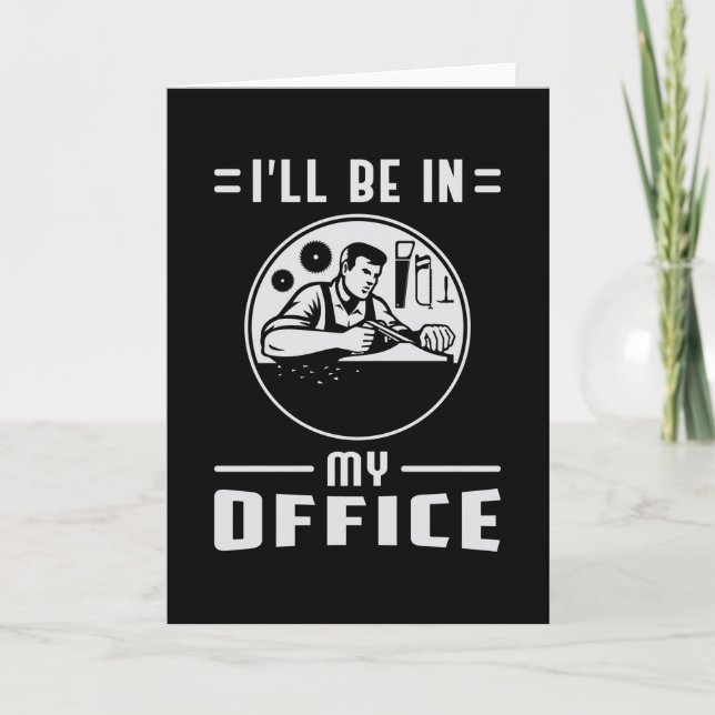 Woodworker Saw Woodworking Carpenter Gift Idea Card (Front)