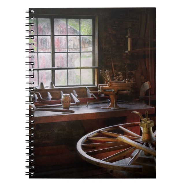 Woodworker - The wheelwright shop Spiral Notebook (Front)