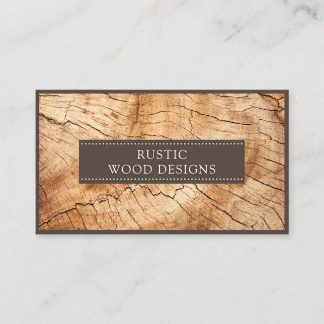 Woodworker Wood Business Card (Front)