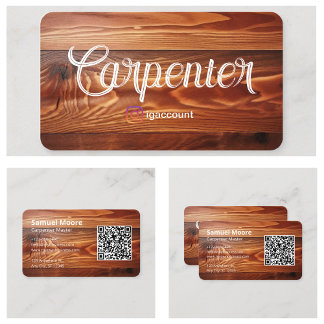Woodworkers Cabinet Makers Carpenters Templates Business Card