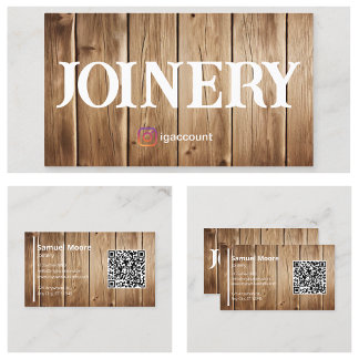 Woodworkers Joinery Templates Business Card