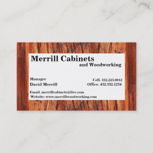 Woodworking/cabinets Business Card