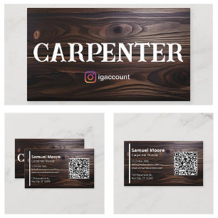 Woodworking Experts Professional Carpenter Business Card