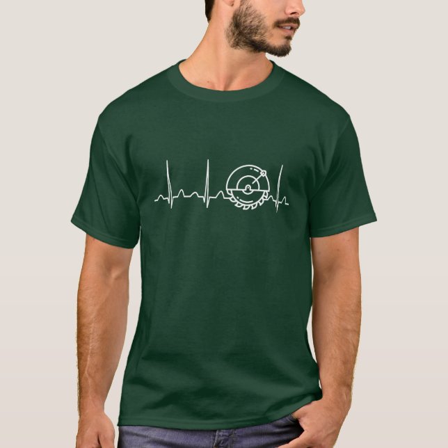Woodworking Heartbeat T-Shirt (Front)