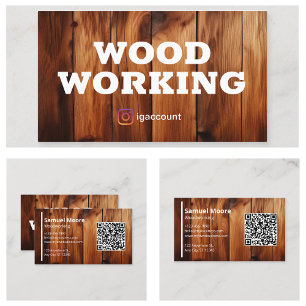 Woodworking Professional Sawmill Carpenters Business Card