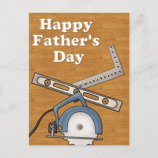 Woodworking/Tools D1 - Happy Father's Day Postcard (Front)