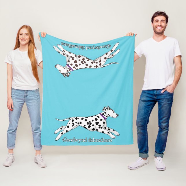 Woodwynd Dalmatians black & liver Fleece Blanket (In Situ)
