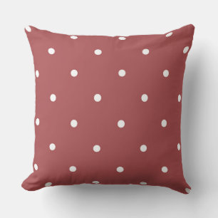 Woody Red and white dots Cushion