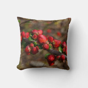 Woody Red Blooms Cushion