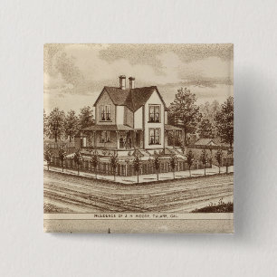 Woody res, Bank of Tulare 15 Cm Square Badge