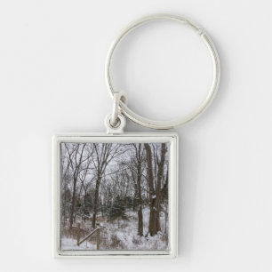 Woody Snow Day Key Ring