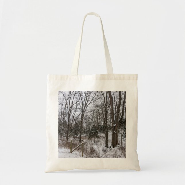 Woody Snow Day Tote Bag (Front)