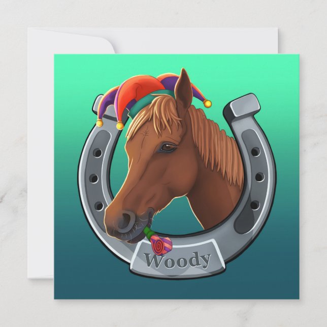 Woody the happy pony. holiday card (Front)
