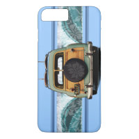 Woody Wave Hawaiian Surf Illustration
