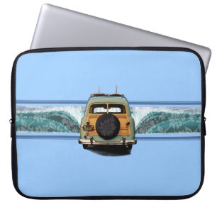 Woody Wave Surfer Neoprene Wetsuit Laptop Sleeve
