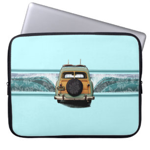 Woody Wave Surfer Neoprene Wetsuit Laptop Sleeve