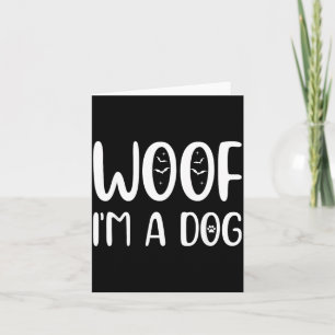 Woof A Dog Funny Halloween Dog Spooky Puppy Lover Card